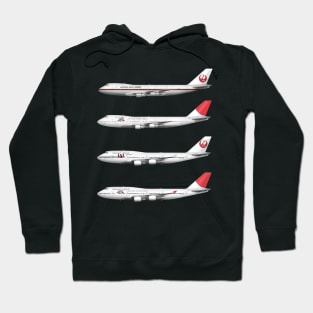 Full Complement of 747 Liveries From Japan Airlines Hoodie